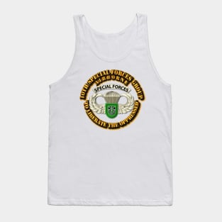 SOF - 10th SFG - Airborne Badge Tank Top